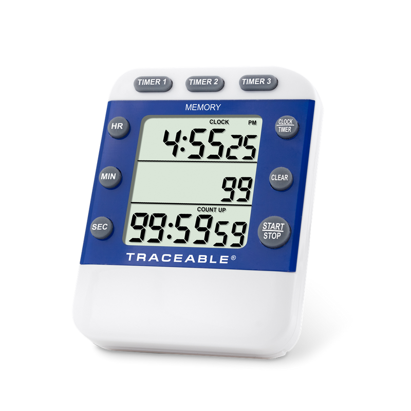 TIMER JUMBO PANTALLA DE 3 LINEAS, 3 CANALES HASTA 100 HRS. TRACEABLE®.