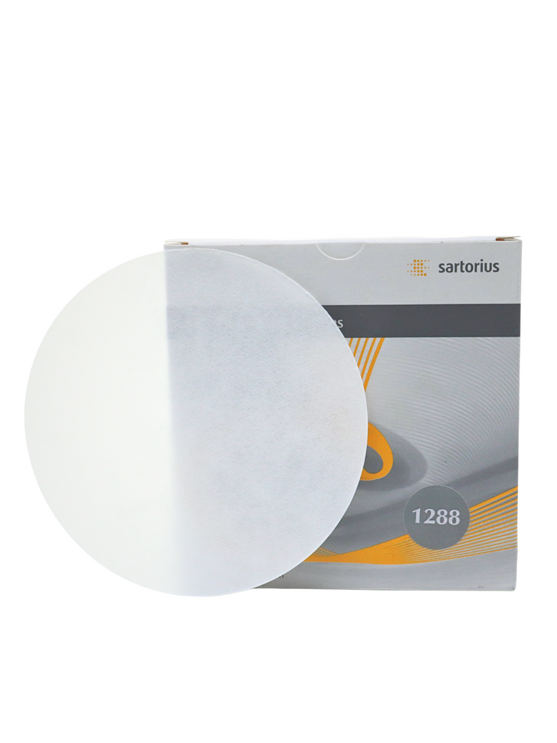 PAPEL FILTRO SARTORIUS GRADO 1288 - EQUIVALENTE A WHATMAN 4. PK/100 PIEZAS DE 15 CMS.