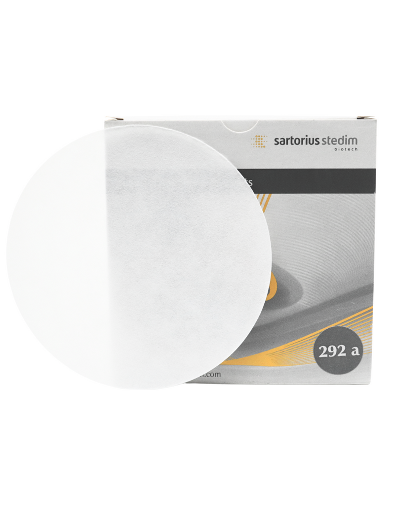 PAPEL FILTRO SARTORIUS GRADO 292 A - EQUIVALENTE A WHATMAN 2. PK/100 PIEZAS DE 12.5 CMS.