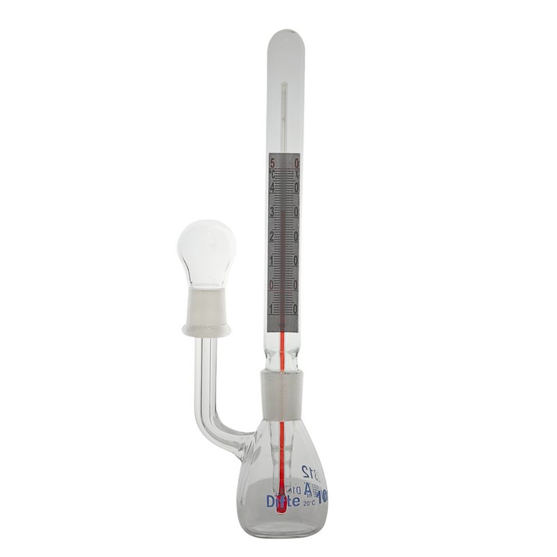 PICNOMETRO CON TERMOMETRO LIQUIDO ROJO DE 10 ML