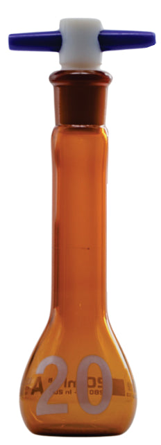 MATRAZ VOLUMETRICO AMBAR CALSE "A" TAPON PTFE DE 20 ML