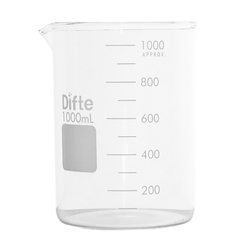 VASO DE PRECIPITADO DE VIDRIO, "REFORZADO" GRADUADO FORMA BAJA DE 1,000 ML.