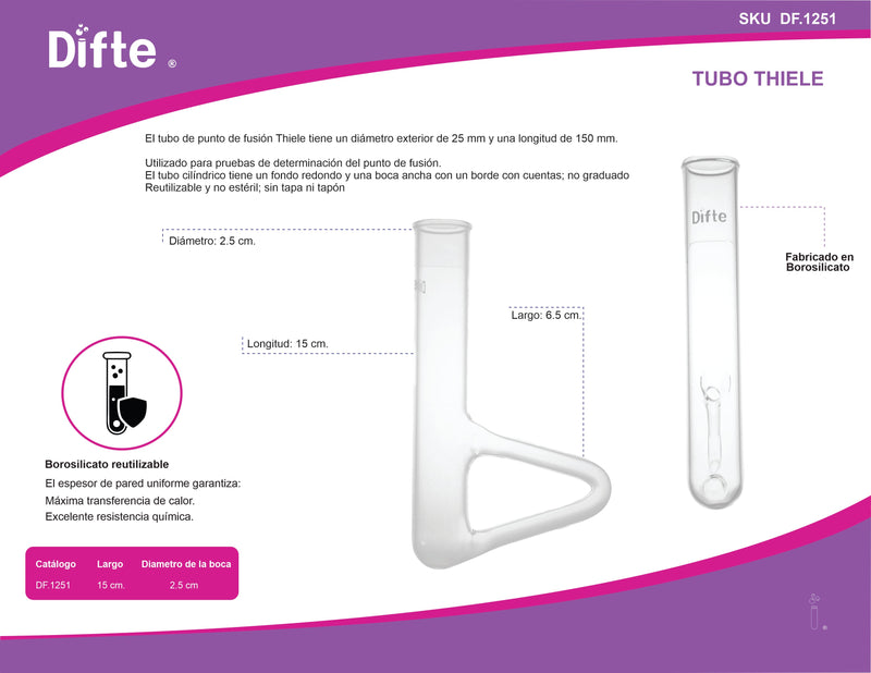 TUBO THIELE DE VIDRIO