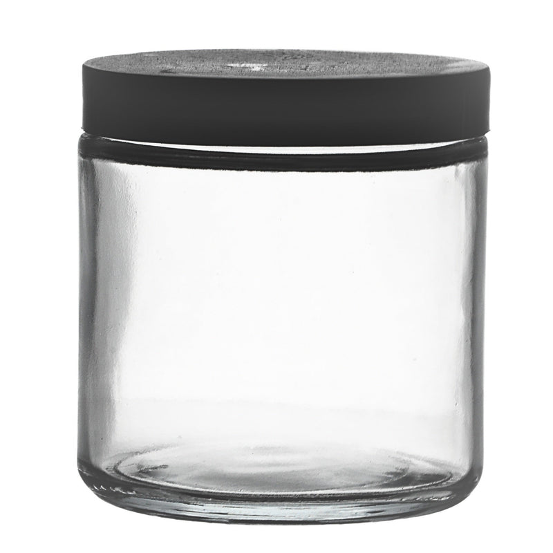 FRASCO DE GUARDADO  DE VIDRIO CON TAPA DE 16 OZ (473 ML)
