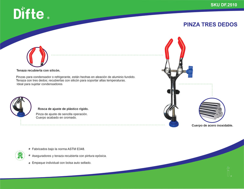 PINZA PARA REFRIGERANTE DE 3 DEDOS