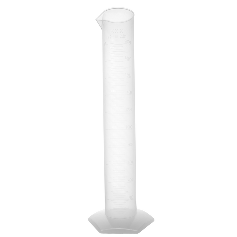 PROBETA CON BASE HEXAGONAL (PP), GRADUADA EN RELIEVE DE 2000 ML.