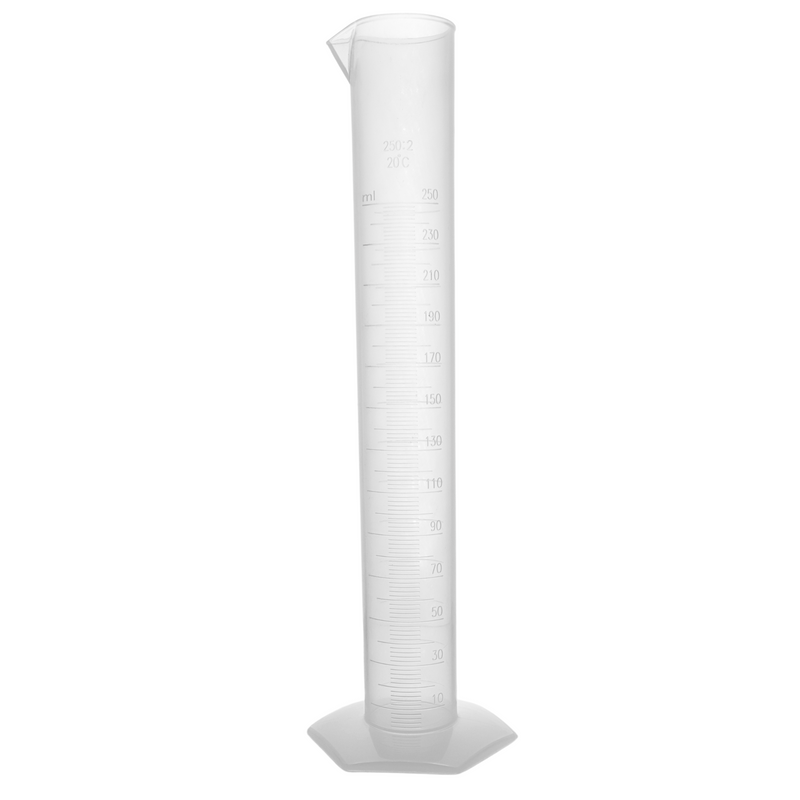 PROBETA CON BASE HEXAGONAL (PP), GRADUADA EN RELIEVE DE 250 ML.