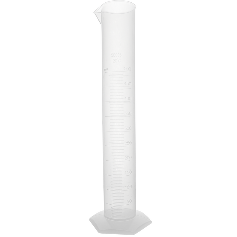 PROBETA CON BASE HEXAGONAL (PP), GRADUADA EN RELIEVE DE 500 ML.