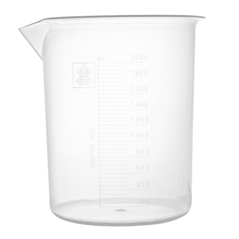 VASO DE PRECIPITADO GRADUADO EN RELIEVE, AUTOCLAVABLE (PP) DE 2000 ML.