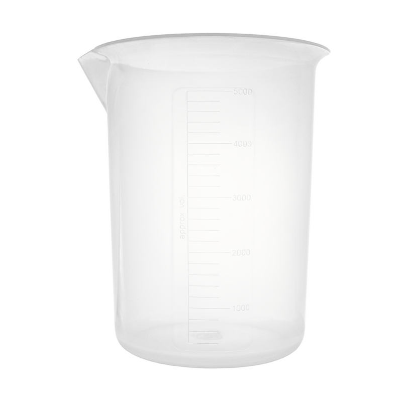 VASO DE PRECIPITADO GRADUADO EN RELIEVE, AUTOCLAVABLE (PP) DE 5000 ML.