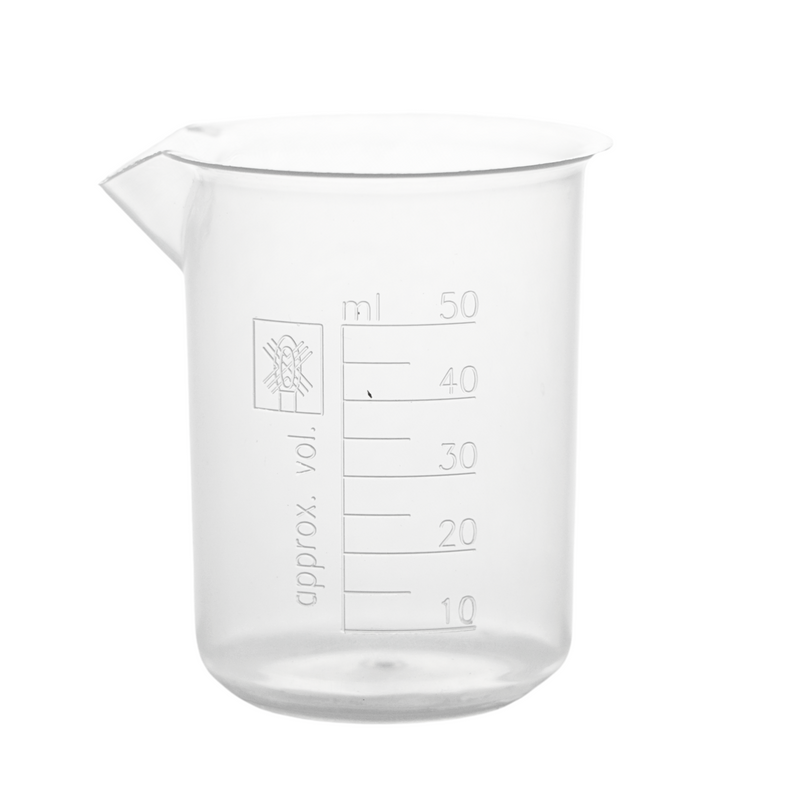 VASO DE PRECIPITADO GRADUADO EN RELIEVE, AUTOCLAVABLE (PP) DE 50 ML.