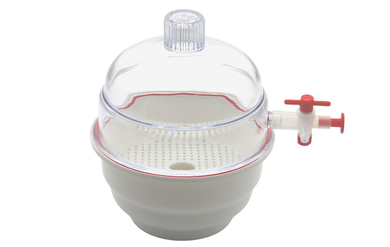 DESECADOR PARA VACIO CON LLAVE
(PP/PC) DE 250 MM.
