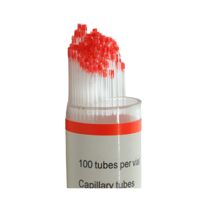 TUBO CAPILAR ROJO CON HEPARINA PK/100