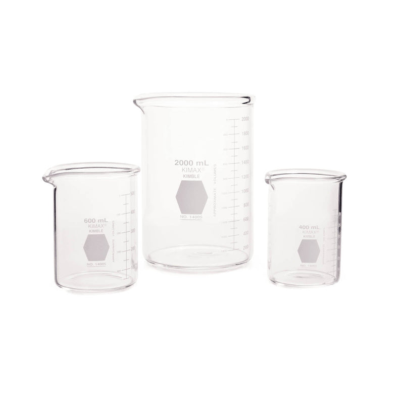 VASO PRECIPITADO, PARED REFORZADA, FORMA BAJA, GRADUADO 4,000 ML.