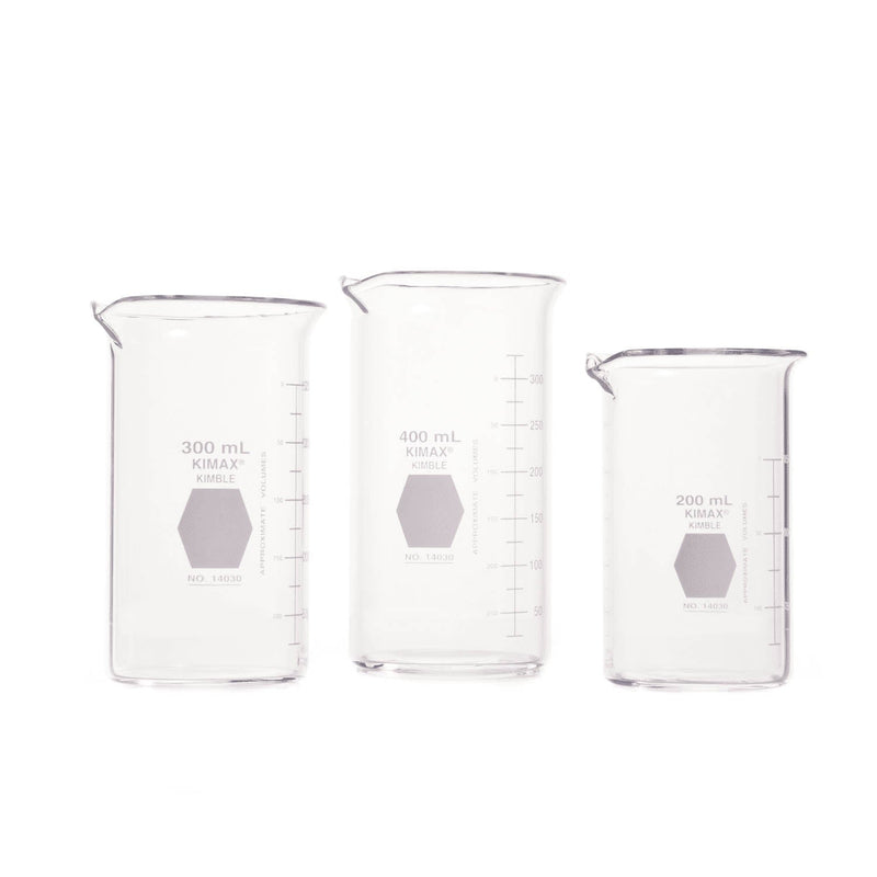 VASO PRECIPITADO BERZELIUS CON VERTEDERO, FORMA ALTA, GRADUADO 200 ML.