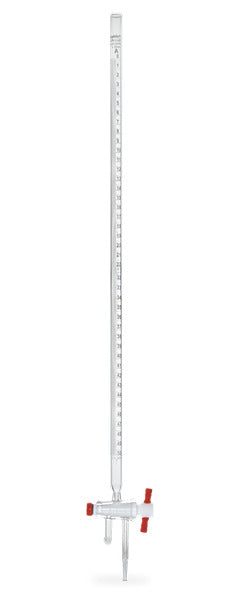 BURETA "A" TRES VIAS, LLAVE PTFE, SERIALIZADA Y CERTIFICADA 25 ML.