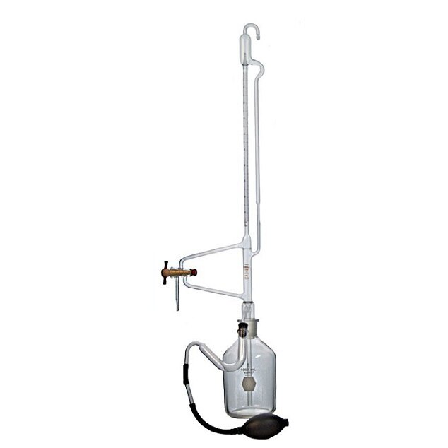 BURETA "A" AUTOMATICA, TRES VIAS, CON BOTELLA RECEPTORA, SERIALIZADA Y CERTIFICADA 10 ML.