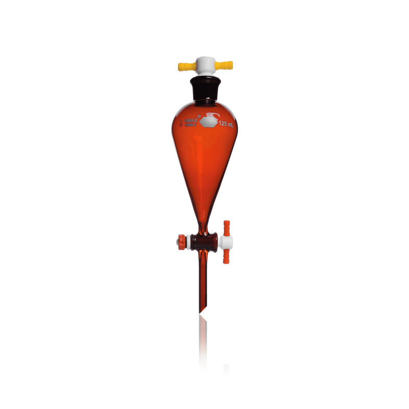 EMBUDO DE SEPARACION SQUIBB FORMA PERA, RAY-SORB®, TAPON Y LLAVE PTFE 250 ML.