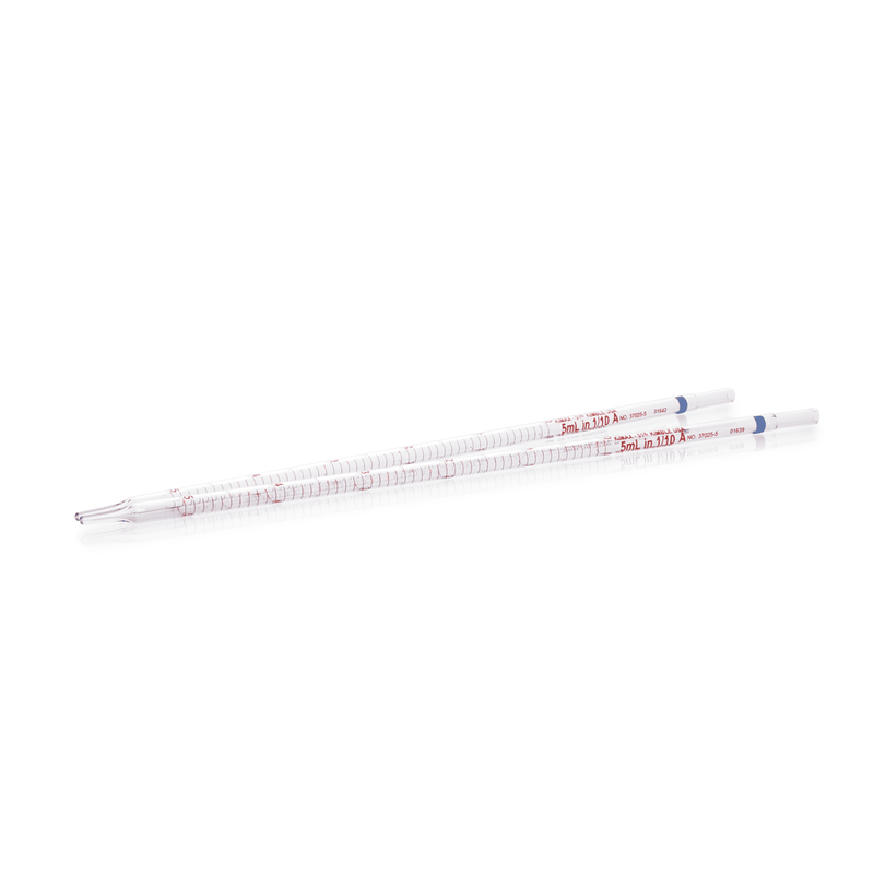 PIPETA GRADUADA (MOHR), CLASE "A", COD.COLOR, (PE/TD) CERTIFICADO INDIVIDUAL CENAM 5 ML.