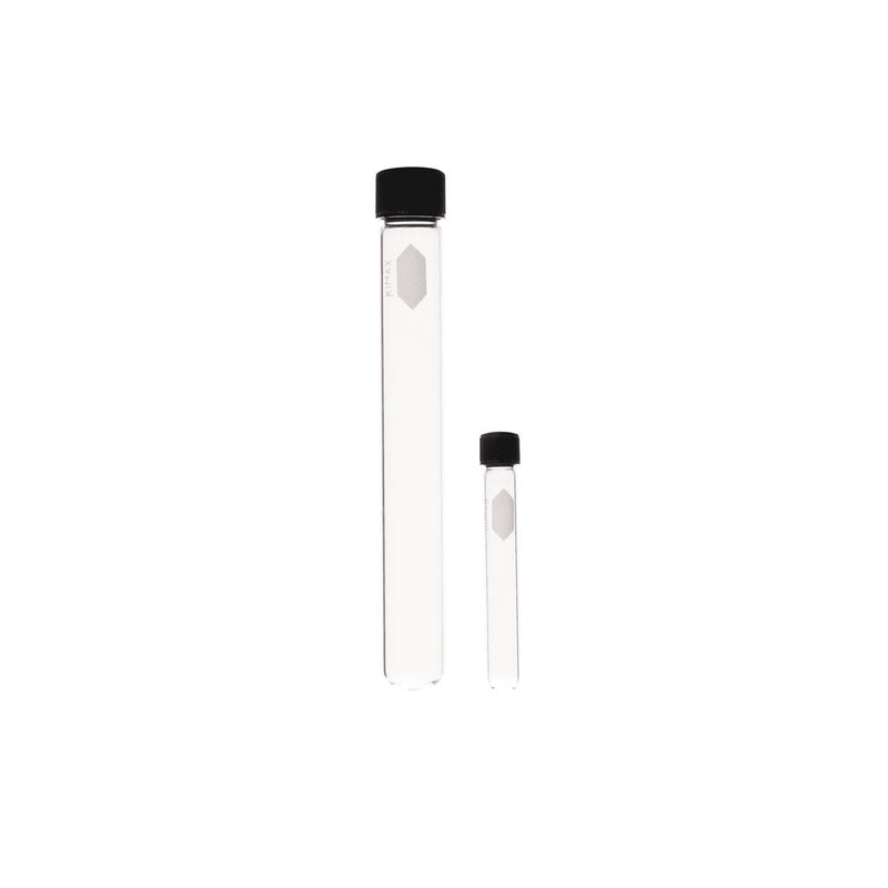 TUBO DE CULTIVO ROSCADO, DECORADO KIMAX®,C/TAPA SIN COLOCAR 25 X 150 MM.