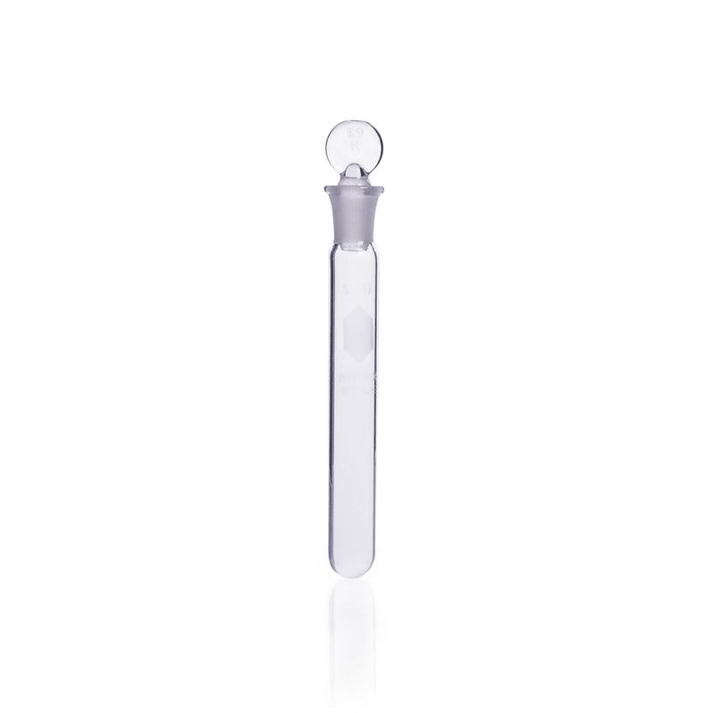 TUBO DE ENSAYE CON TAPON VIDRIO DECORADO KIMAX ® 13 X 100 MM.