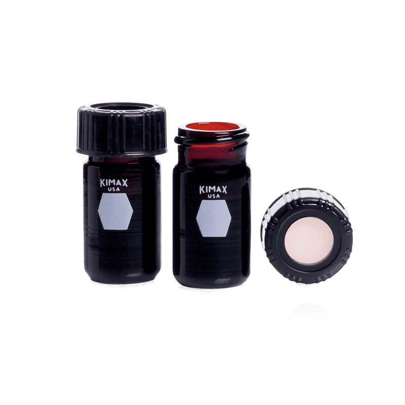 MICRO-VIAL AMBAR FOND CONICO (INT.) SIN GRAD. ACCUFORM® ROSCA 13-425 C/ TAPA & SEPTA ENSAMBLADAS 0.3 ML.