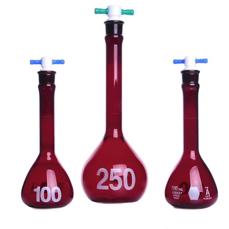 MATRAZ VOLUMETRICO "A", RAYSORB®, PARED REFORZADA, BOCA ANCHA, TAPON PTFE 50 ML.