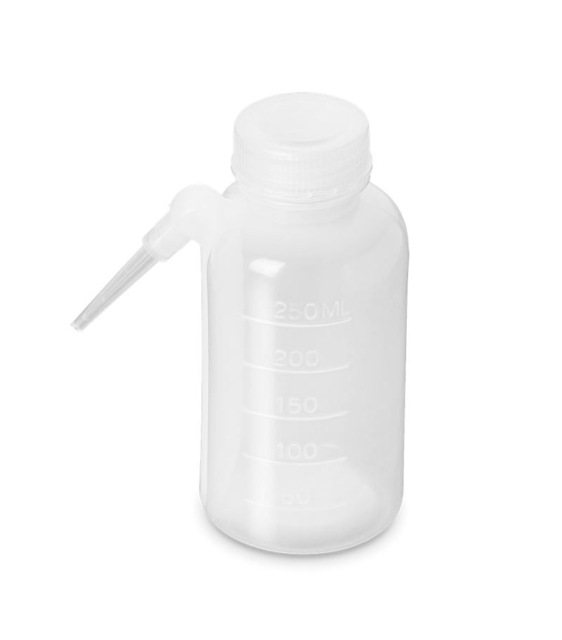 PISETA INTEGRAL CON SALIDA LATERAL (LDPE) DE 125 ML.