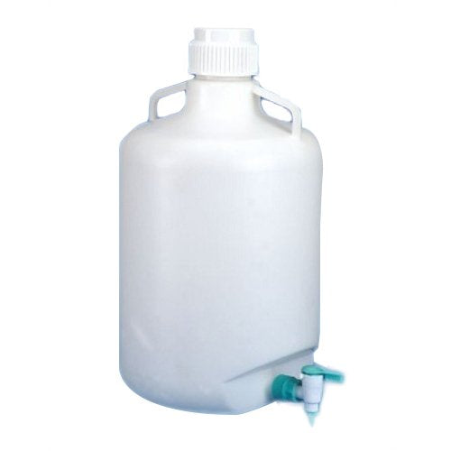 CARBOY CON LLAVE TIPO ESPIGA, AUTOCLAVABLE (PP) DE 10 LITROS.