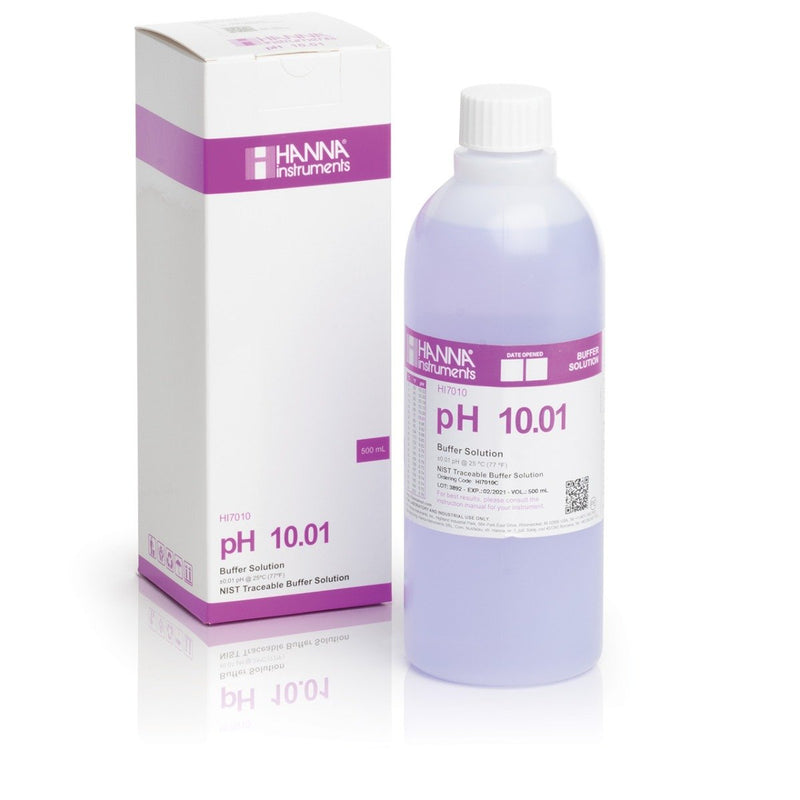 SOLUCION DE CALIBRACION DE PH 10.01 " 25 °C DE COLOR MORADO, FRASCO DE 500 ML