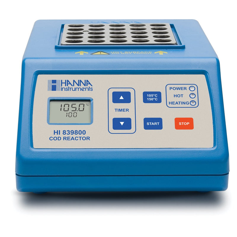 DIGESTOR DE TUBOS PARA DQO CON CAPACIDAD DE 25 VIALES; TEMP. DE REACCION 105°C O 150°C (221°F O 302°F) 115V.