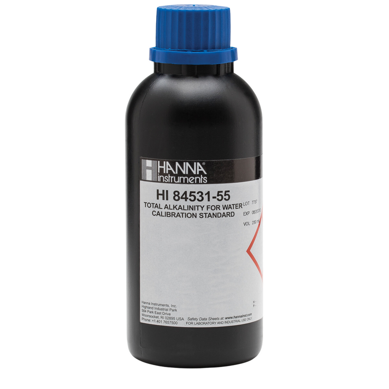 ESTANDAR DE CALIBRACION DE LA BOMBA PARA EL TITULADOR DE LA ALCALINIDAD EN AGUA (230 ML)